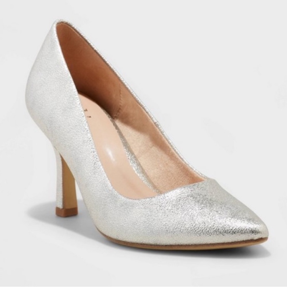 NWT Silver Jen Heels by A New Day